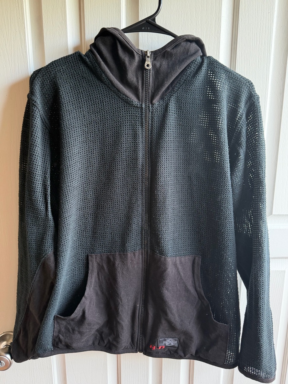 Harley Davidson Mesh Zip Up Sweater